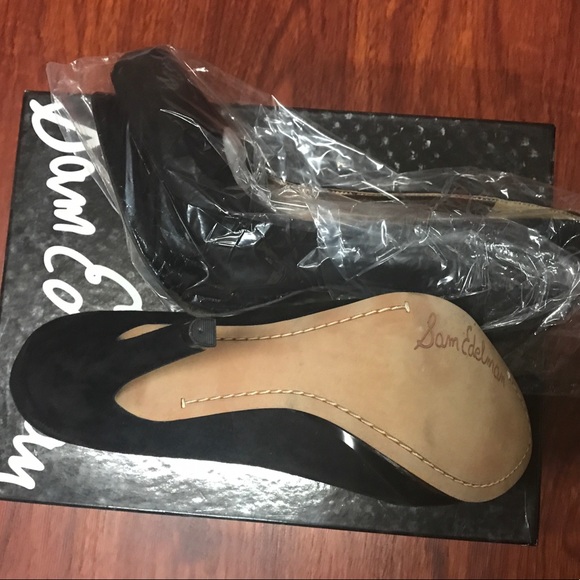 NIB Black 8.5 Sam Edelman Platform Suede Pumps - Picture 5 of 5